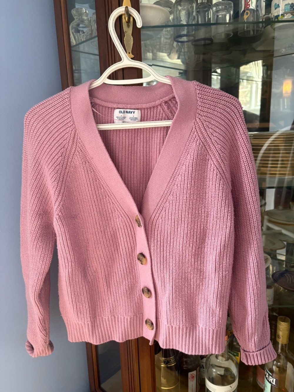 Old Navy Dusty Pink Button-Front Women's Cardigan
